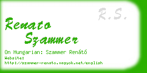 renato szammer business card